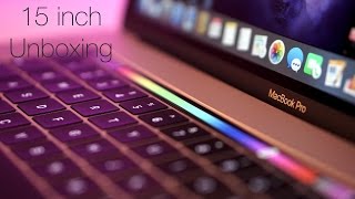 MacBook Pro 15quot TouchBar Unboxing amp First Look [upl. by Asihtal]