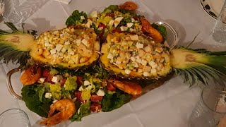 سلطة الاناناس وفواكه البحر الراقية المداق salade d ananas et les fruits de mer [upl. by Nnahs]