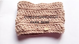 CUELLO DE LANA A GANCHILLO  CROCHET [upl. by Ahsikam762]