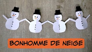 Guirlande Papier BONHOMME DE NEIGE [upl. by Nagard311]