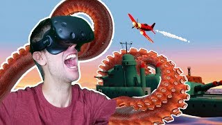 BECOMING THE MIGHTY KRAKEN IN VR DESTROYING ENTIRE CIVILIZATIONS  Kraken HTC VIVE Gameplay [upl. by Rosella]