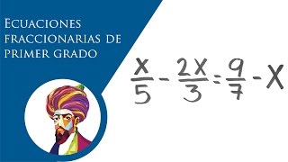 Ecuaciones fraccionarias de primer grado con una incógnita ejemplo 1 │ BALDOR [upl. by Roxane]