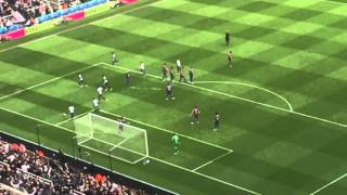 Andros Townsend Goal free kick Newcastle United v Crystal Palace 10 [upl. by Ahsie]