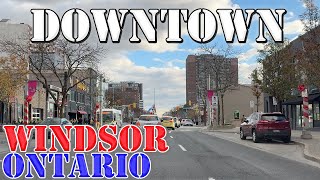 Windsor  Ontario  Canada  4K Downtown Drive [upl. by Aspa]