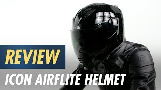 ICON Airflite Helmet Review at CycleGearcom [upl. by Yla]