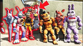 ALL BUFF ANIMATRONICS vs RUIN ANIMATRONICS GTA 5 FNAF Mods [upl. by Namien]