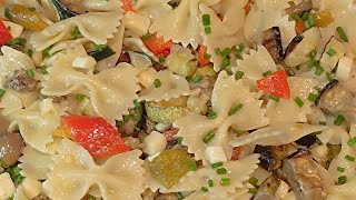 FARFALLE di PASTA guarnite A BESTIA con verdure grigliate e altro altro altro [upl. by Azilem]