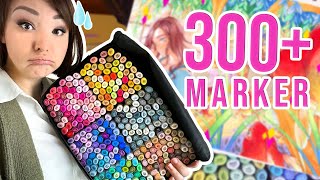 Ist DIESES SET das GELD WERT  300 FARBEN im TEST  OHUHU 320 Marker Set Review [upl. by Ymarej]