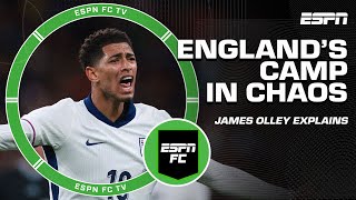 ENGLANDS CAMP WAS IN CHAOS 😳  James Olley on Englands international friendlies  ESPN FC [upl. by Clareta]