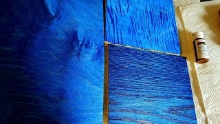 Using Wood Dyes On Maple and Oak  Blue Dye  Blue Wood Stain [upl. by Nord]