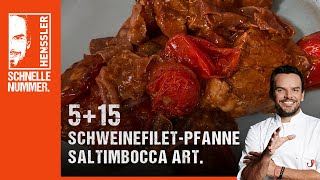 Schnelles SchweinefiletPfanne Saltimbocca Art Rezept von Steffen Henssler [upl. by Walrath695]