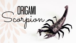 Origami Scorpion Tutorial Tadashi Mori [upl. by Esorlatsyrc]