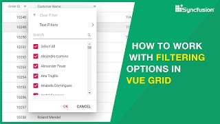 How to work with Filtering Options in Vue DataGrid [upl. by Yevi264]