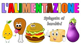 🍗🍔 LALIMENTAZIONE spiegata ai bambini 🍆🧈 [upl. by Adnocahs]