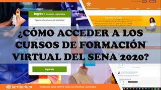 🔴Cómo INGRESAR a CURSO VIRTUAL SENA 2021 Territorio  Enlace en la descripción Cómo entrar al curso [upl. by Pincas356]