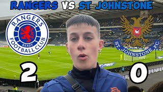 RANGERS KNOCK ST JOHNSTONE OUT LEAGUE CUP  RANGERS 20 ST JOHNSTONE VLOG [upl. by Raney]