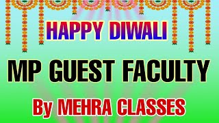 MP Guest Faculty Bharti  Happy Diwali [upl. by Abebi262]