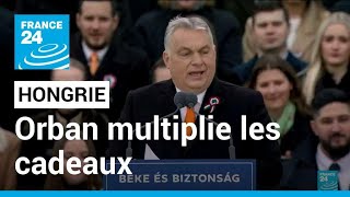 Hongrie  Viktor Orban multiplie les cadeaux à un électorat fidèle • FRANCE 24 [upl. by Saffier]