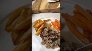 Steak Frites with Creamy Mushroom Sauce steaksauce [upl. by Unam]