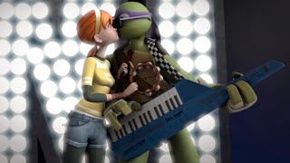 Don and April Kissing  Teenage Mutant Ninja Turtles Legends [upl. by Yrolg]