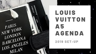 PLANNER  2019 Updated Louis Vuitton Epi Leather Agenda Set Up  J Wong [upl. by Elletsyrc]