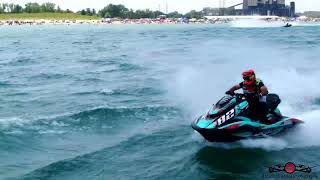 Race 1 P1 AquaX amp Great Lakes Watercross July 12 Michigan City 4K Drone Highlights [upl. by Lletram]