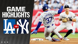 Dodgers vs Yankees Game Highlights 6724  MLB Highlights [upl. by Nomyt]