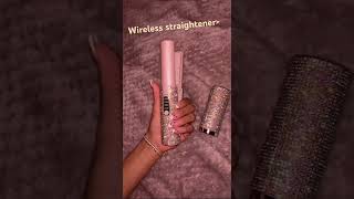 Wireless straighteners✨💕🫶 beautytips hairstyle straighthair haircare makeup [upl. by Noyk]