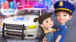 Police Car cartoon for kids 🚔 Educational songs for children  HeyKids [upl. by Louanna]