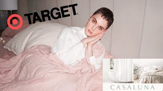 CASALUNA LINEN SHEETS FROM TARGET HONEST REVIEW   NEW HOLIDAY TARGET ITEMS [upl. by Hildagarde]