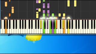 J J Cale After midnight Synthesia Piano Piano Tutorial Synthesia [upl. by Laleb]