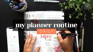 MY DAILY PLANNER ROUTINE  PLANNING MY DAY IN A DISCBOUND CLASSIC HAPPY PLANNER [upl. by Ahsratal]