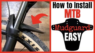 MTB Mudguard  How to install  Front Fender [upl. by Ahsilad101]