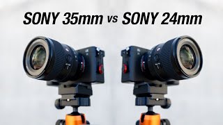 Sony 35mm 14 GM vs Sony 24mm 14 GM  WHICH LENS SHOULD YOU GET [upl. by Eelano]