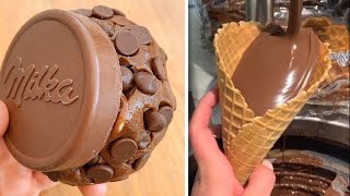 So Yummy Chocolate MELTED Cake Recipe  Oddly Satisfying Chocolate Cake Video Compilation  MrChef [upl. by Kelsey162]