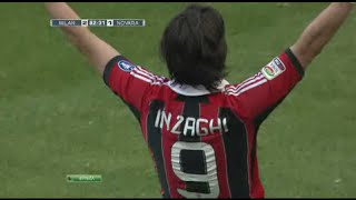 Filippo Inzaghi vs Novara Last Match for AC Milan 2012 [upl. by Palocz]