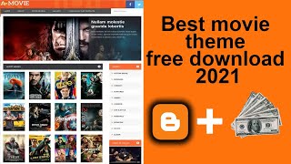 Best Movie Website Best Blogger Template 2021movie theme free download  blogger tutorial [upl. by Oiramd]