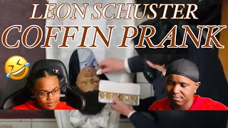 COFFIN PRANK  LEON SCHUSTER  OFFICIAL VIDEO  REACTION [upl. by Holmun307]