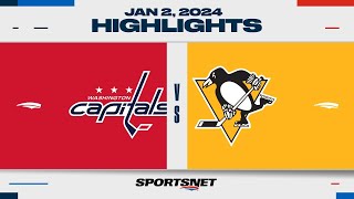 NHL Highlights  Capitals vs Penguins  January 2 2024 [upl. by Bopp]