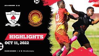 Mona High School vs Wolmers Boys  HIGHLIGHTS  2022 Manning Cup Season  Oct 11 2022 [upl. by Diannne]