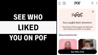 Plenty of Fish  How to See Who Liked You  POF Dating App [upl. by Salema]