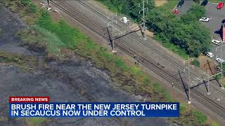 Firefighters get Secaucus brush fire under control [upl. by Silver]