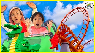 Fun Kids Rides at Legoland Amusement Park and Hotel with Ryans World [upl. by Sibylla965]