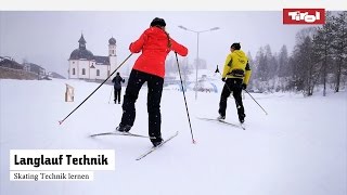 Langlauf Technik – Langlauf Skating lernen [upl. by Anolahs]