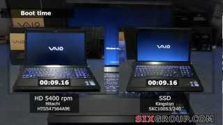 SSD vs HDD  Sony Vaio  Kingston [upl. by Aemat28]