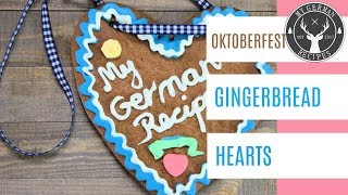 How to bake Oktoberfest Gingerbread Hearts ✪ MyGermanRecipes [upl. by Ahsatniuq126]