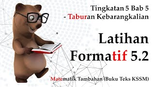 Matematik Tambahan Tingkatan 5 KSSM Bab 5  Taburan Kebarangkalian  Latihan Formatif 52 [upl. by Esme231]