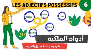 Les adjectifs possessifs شرح بالعربية [upl. by Gnoz]