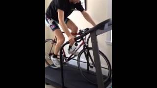 Attempting to ride bike on treadmill [upl. by Messab]