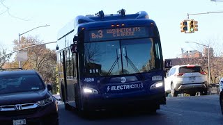 NYCT Bus 2024 New Flyer XE40 NG 4986 on the Bx3 at Kingsbridge Road and University Avenue [upl. by Blondell38]